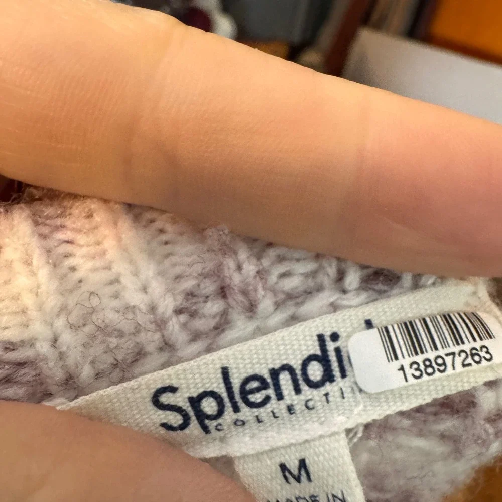 Splendid Womens Space Dye Wool Preppy‎ Cozy Knit Pullover Sweater Pink Medium